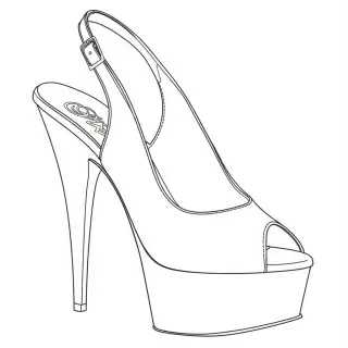 Lodičky na platforme s otvorenou špičkou a voľnou pätou