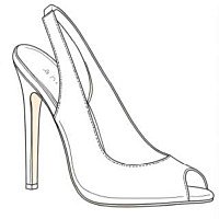 Lodičky s otvorenou špičkou a voľnou pätou bez platformy