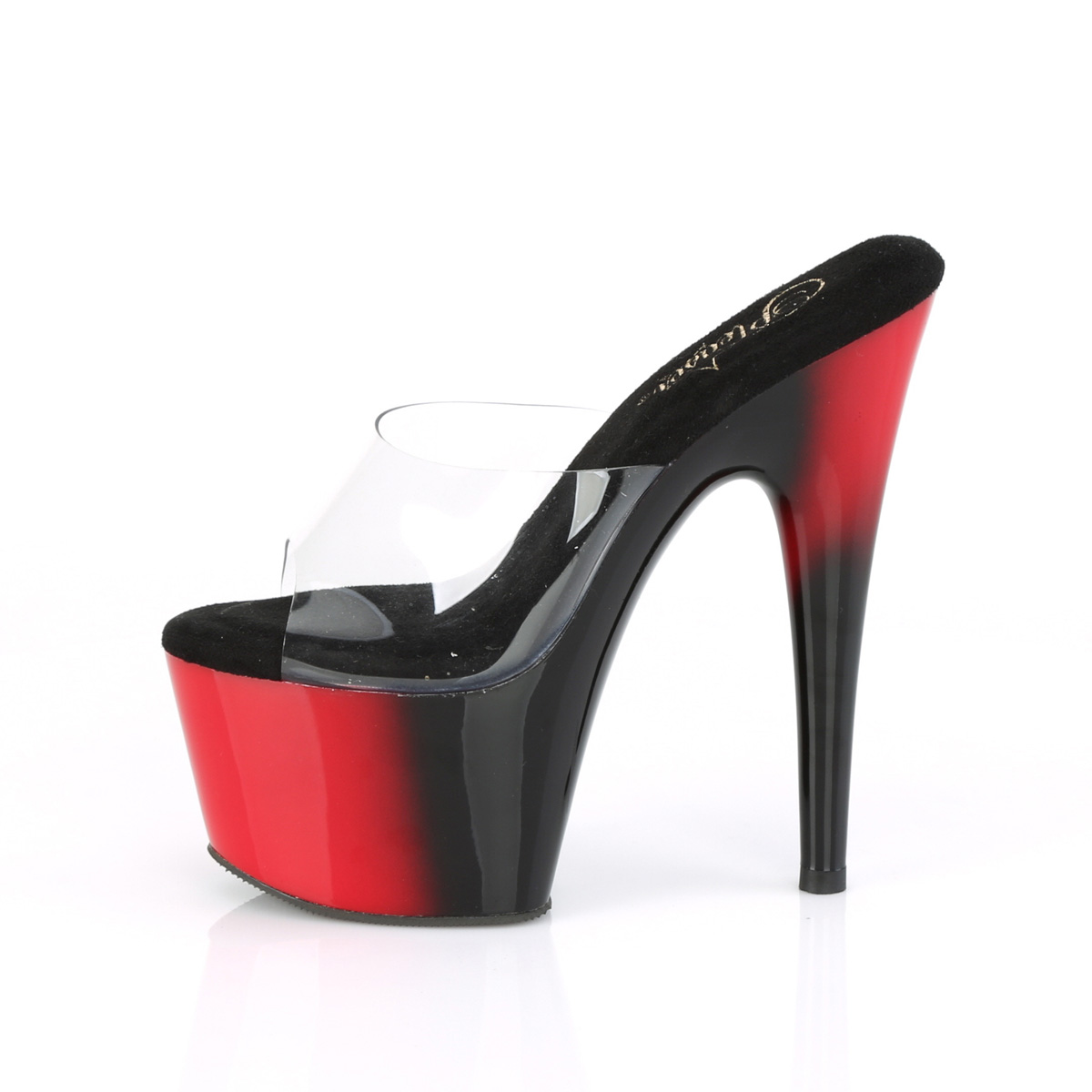 Pleaser Adore-701BR C/R-B - Priehľadné sandále na vysokej platforme