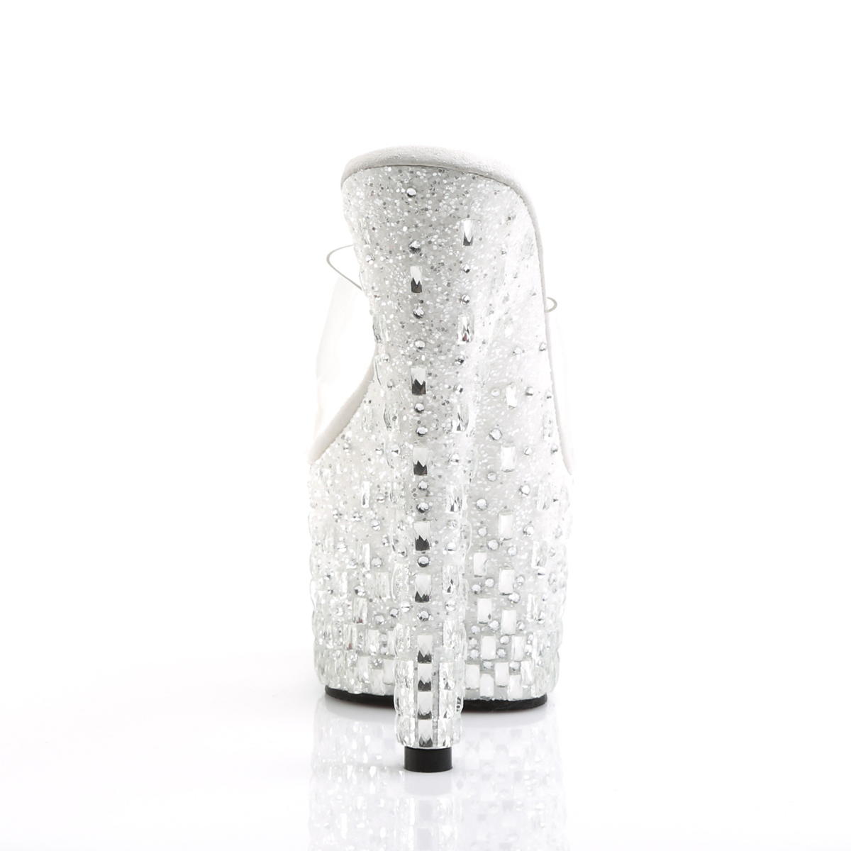 Pleaser Adore-701MR-5 C/W-S - Priehľadné sandále na vysokej platforme