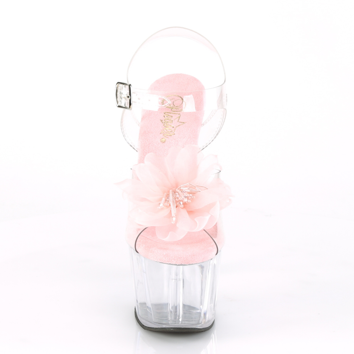 Pleaser Adore-708BFL C-BP/C - Priehľadné sandále na vysokej platforme