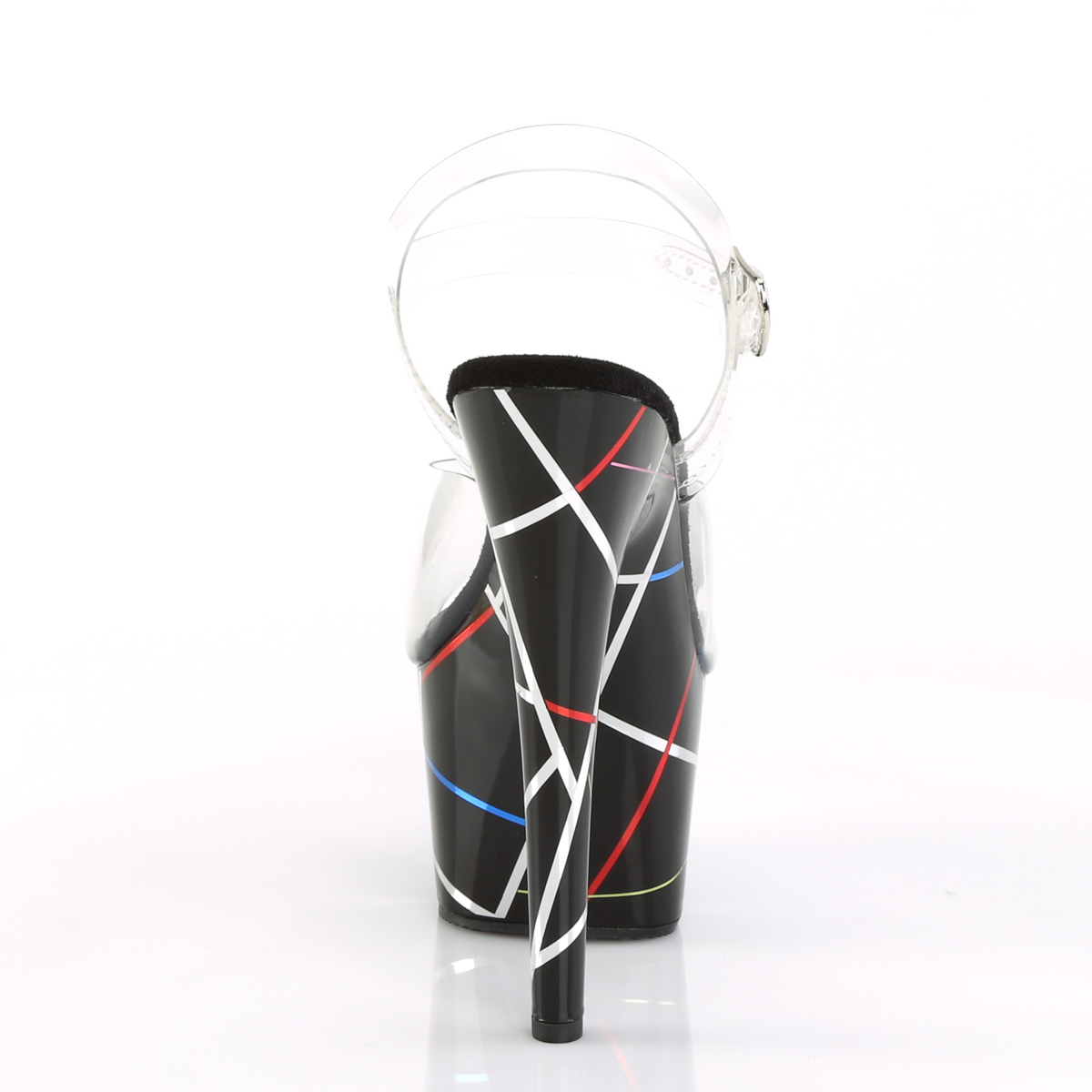 Pleaser Adore-708BMC C/B - Priehľadné sandále na vysokej platforme