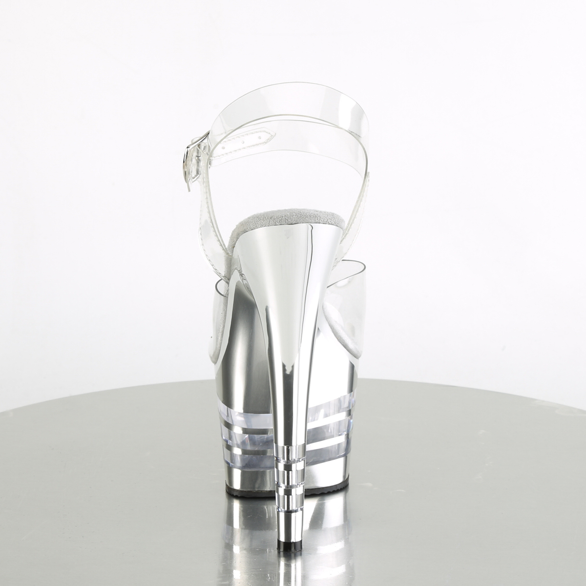 Pleaser Adore-708CHLN C/SCH - Priehľadné sandále na vysokej platforme