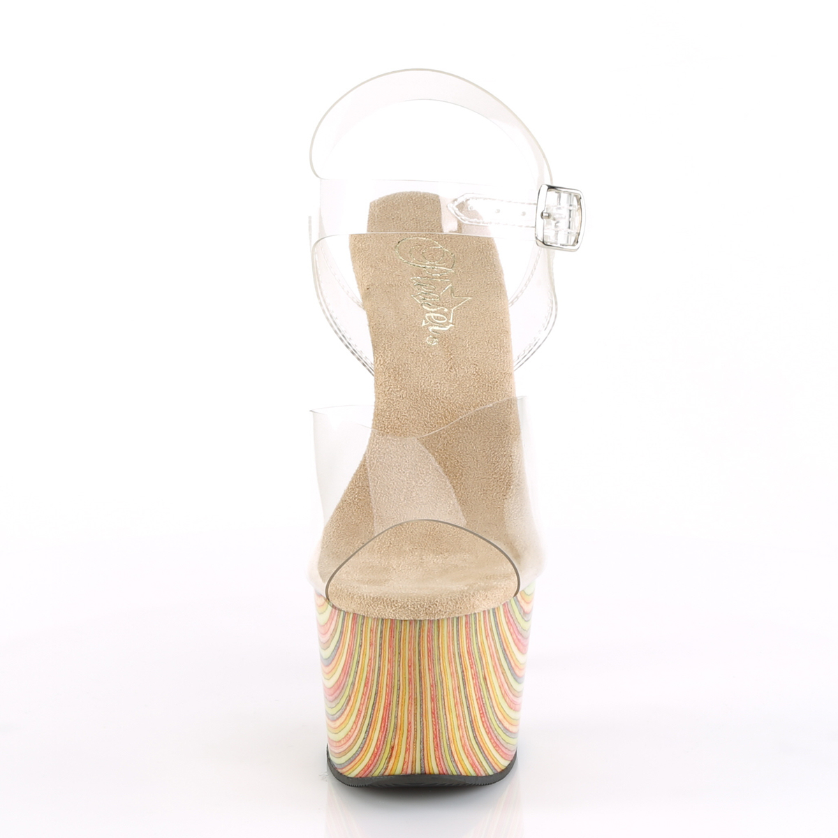 Pleaser Adore-708JB C/CRMC - Priehľadné sandále na vysokej platforme