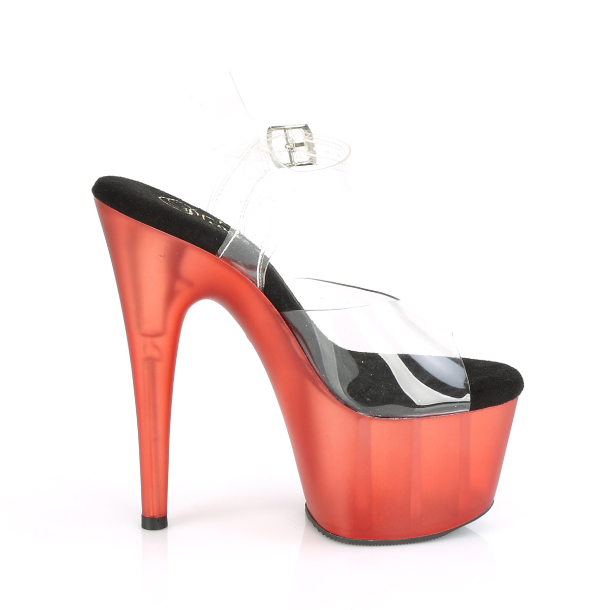 Pleaser Adore-708T C/R - Priehľadné sandále na vysokej platforme
