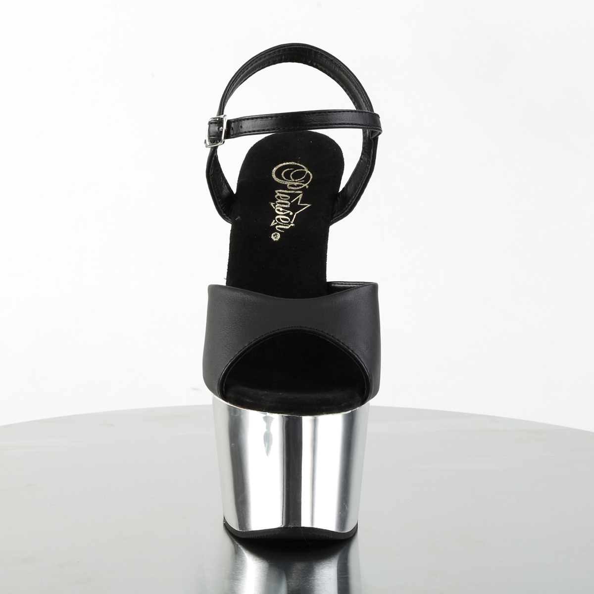 Pleaser Adore-709 BPU/SCH - Čierne sandále na vysokej platforme