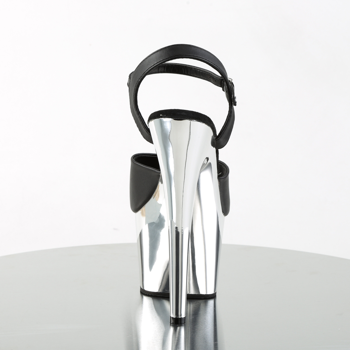 Pleaser Adore-709 BPU/SCH - Čierne sandále na vysokej platforme