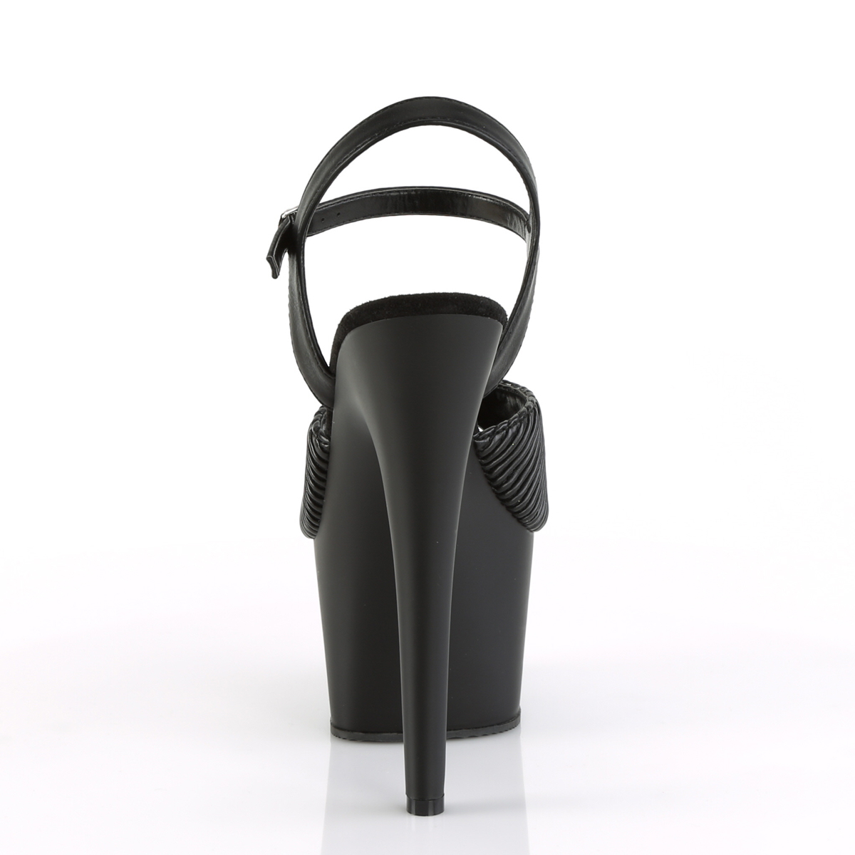 Pleaser Adore-709 BQTPU/M - Čierne sandále na vysokej platforme