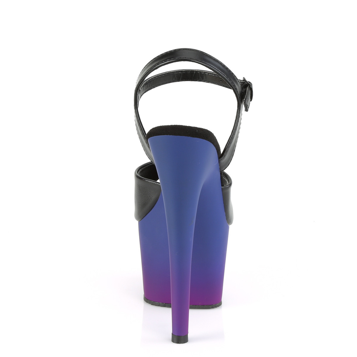 Pleaser Adore-709BP BPU/BLU-PP - Čierne sandále na vysokej platforme