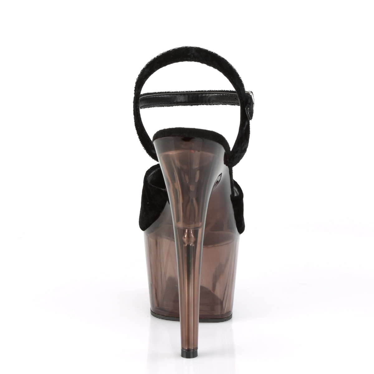 Pleaser Adore-709MCT BVEL/DT - Čierne sandále na vysokej platforme