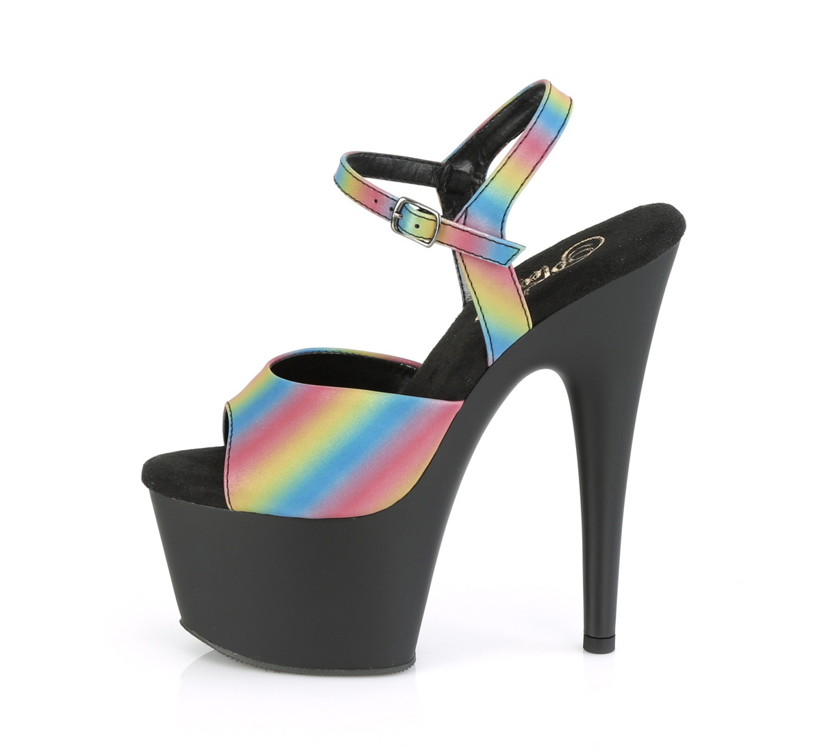 Pleaser Adore-709REFL-02 RBOW/B - Viacfarebné sandále na vysokej platforme