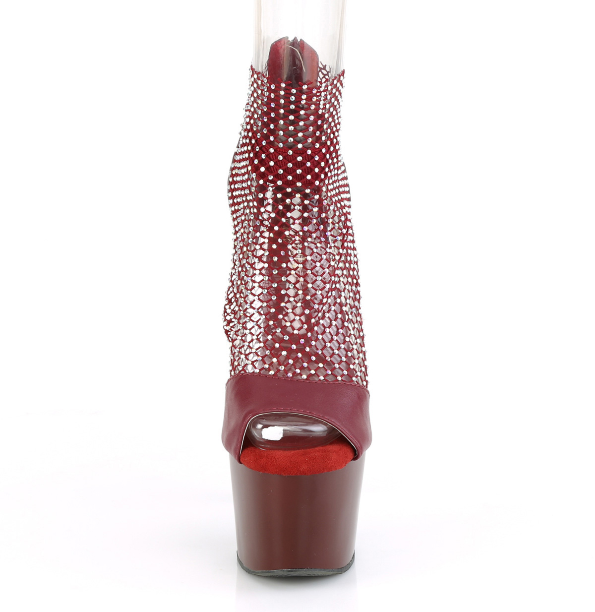 Pleaser Adore-765RM BYFS-MS/M - Fialové topánky s remienkom cez kotník na vysokej platforme