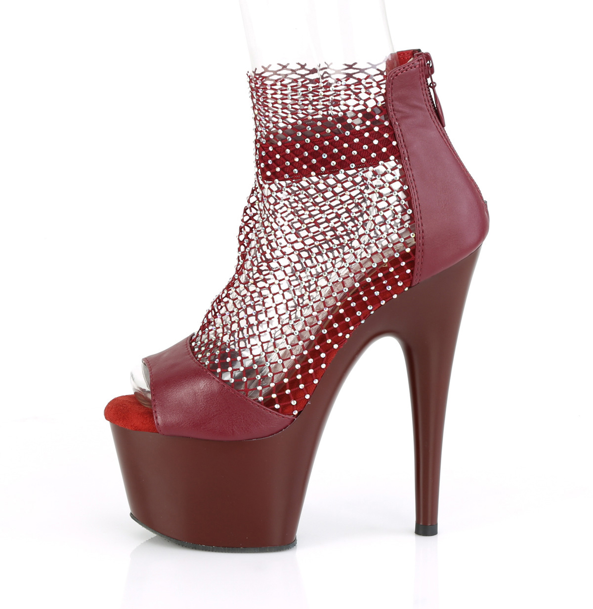 Pleaser Adore-765RM BYFS-MS/M - Fialové topánky s remienkom cez kotník na vysokej platforme