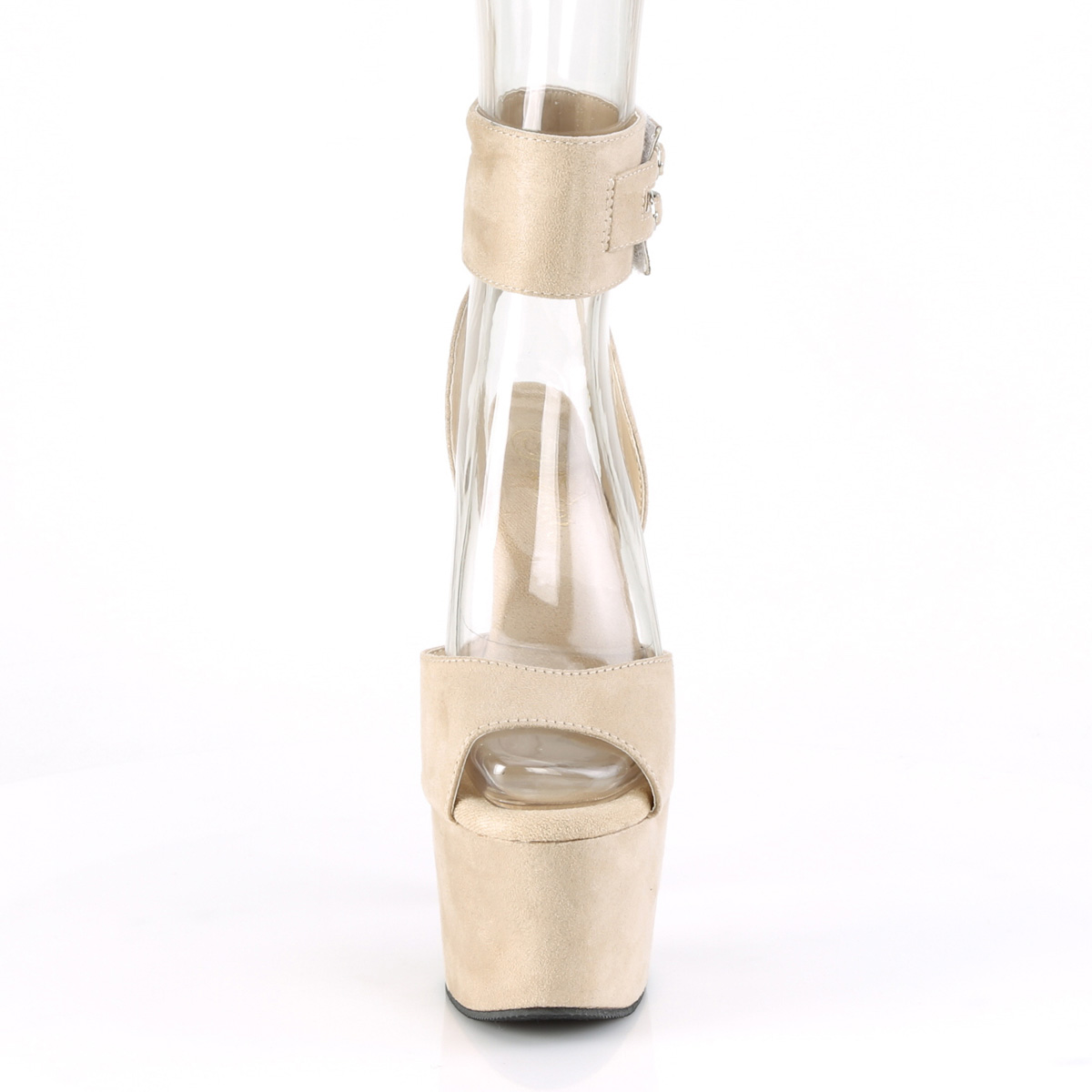 Pleaser Adore-791FS BEFS/M - Béžové topánky s remienkom cez kotník na vysokej platforme