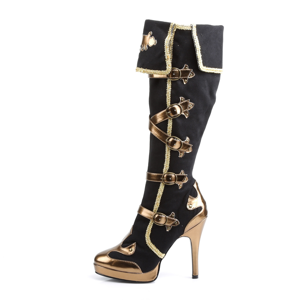 Funtasma Arena-2012 B/MF - Čierne čižmy na vysokom podpätku