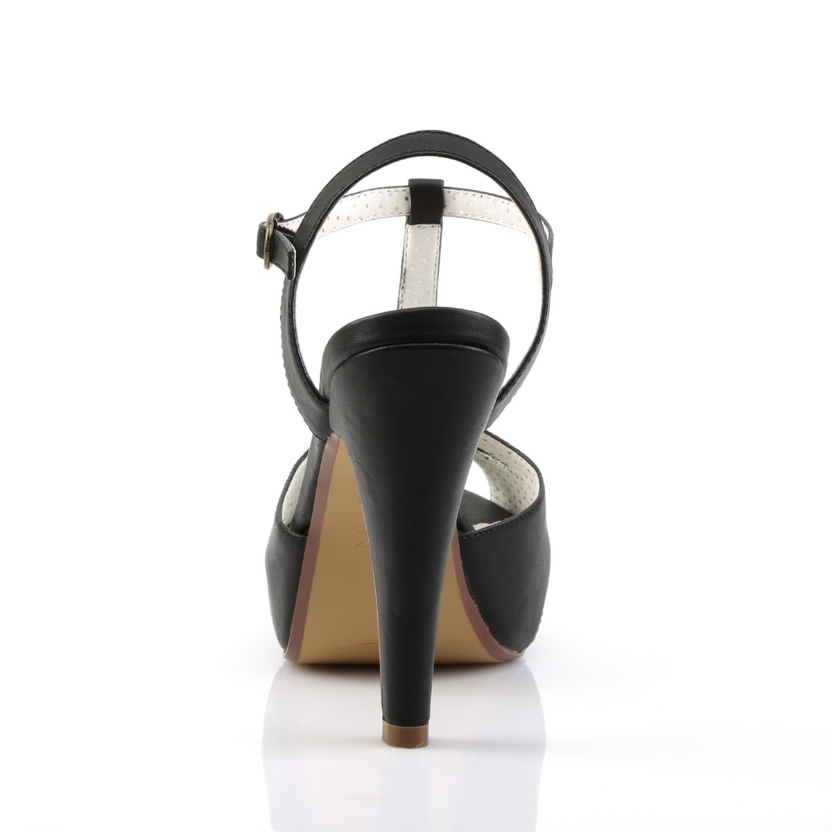 Pin Up Couture Bettie-23 BPU - Čierne sandále na podpätku