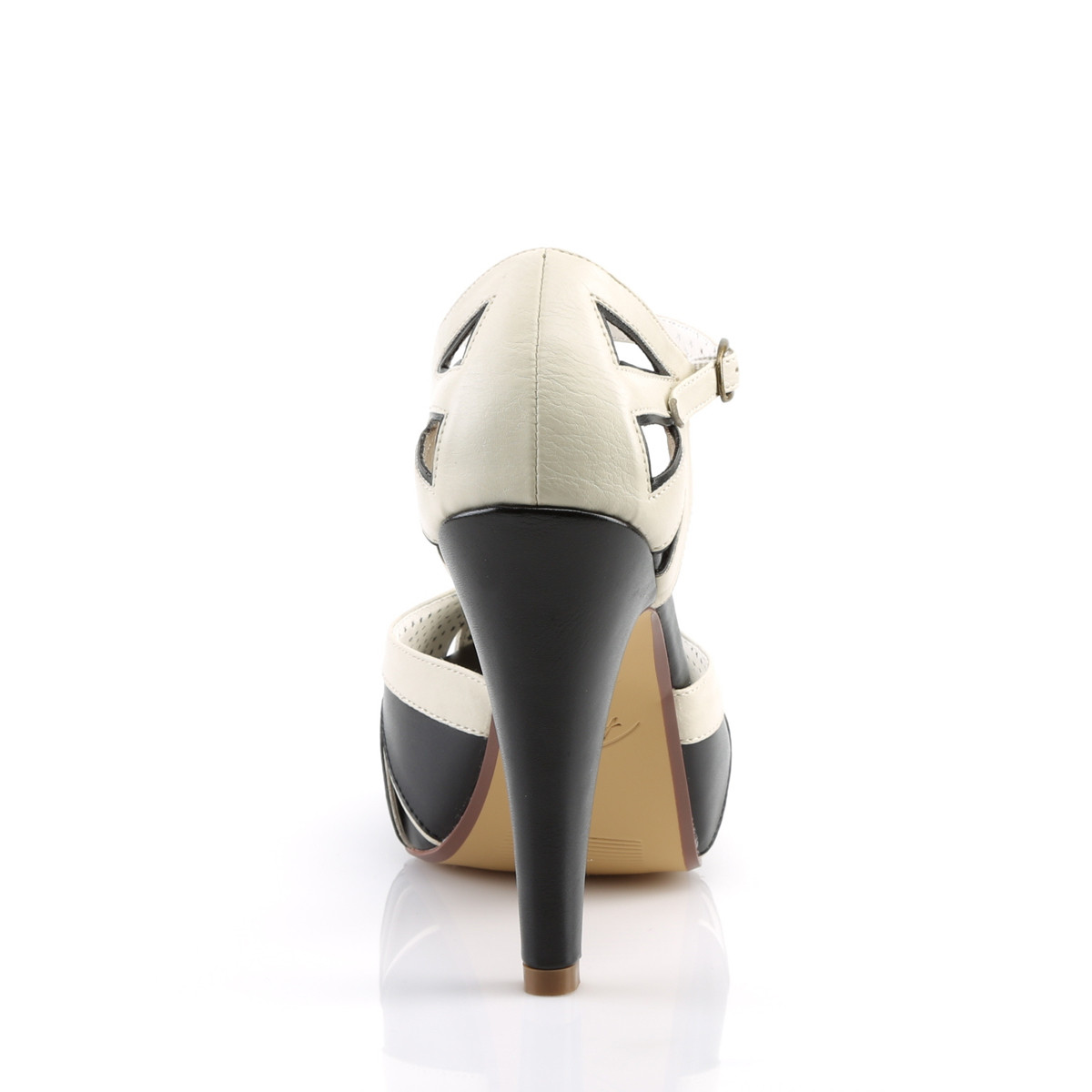 Pin Up Couture Bettie-25 B-CRPU - Čierne lodičky s remienkami