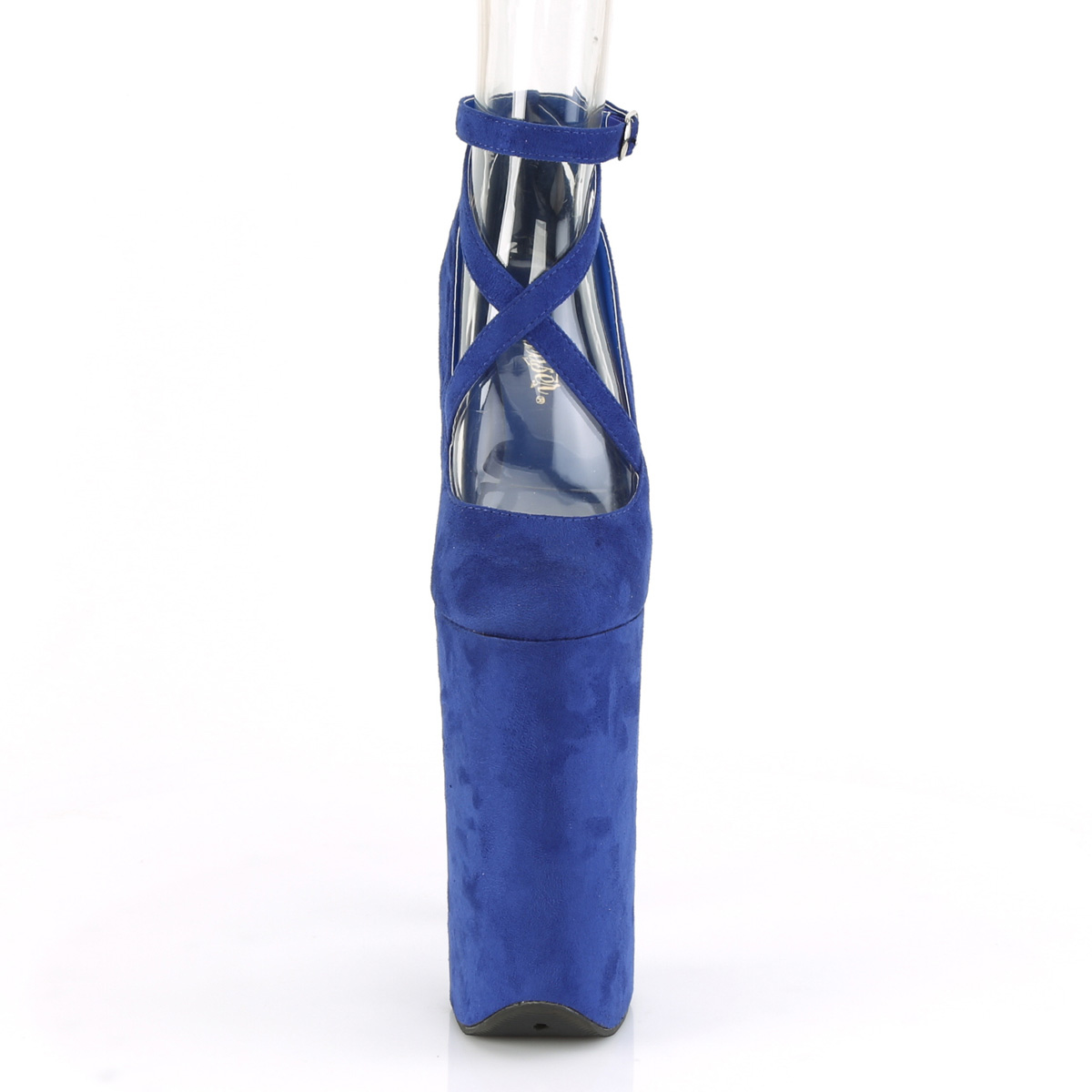 Pleaser Beyond-087FS RYBLFS/M - Modré lodičky s remienkami na vysokej platforme