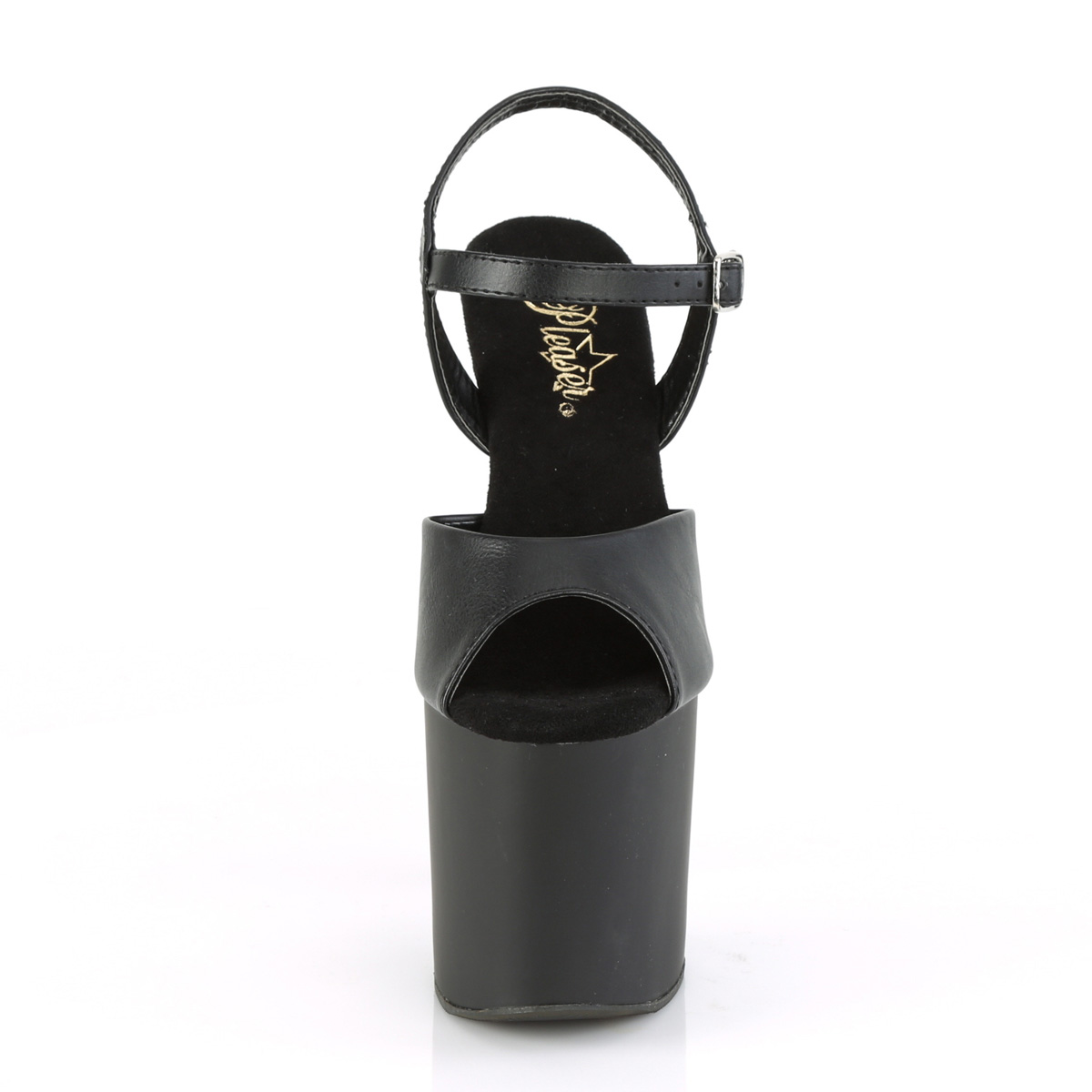 Pleaser Bondgirl-709 BPU/M - Čierne sandále na vysokej platforme