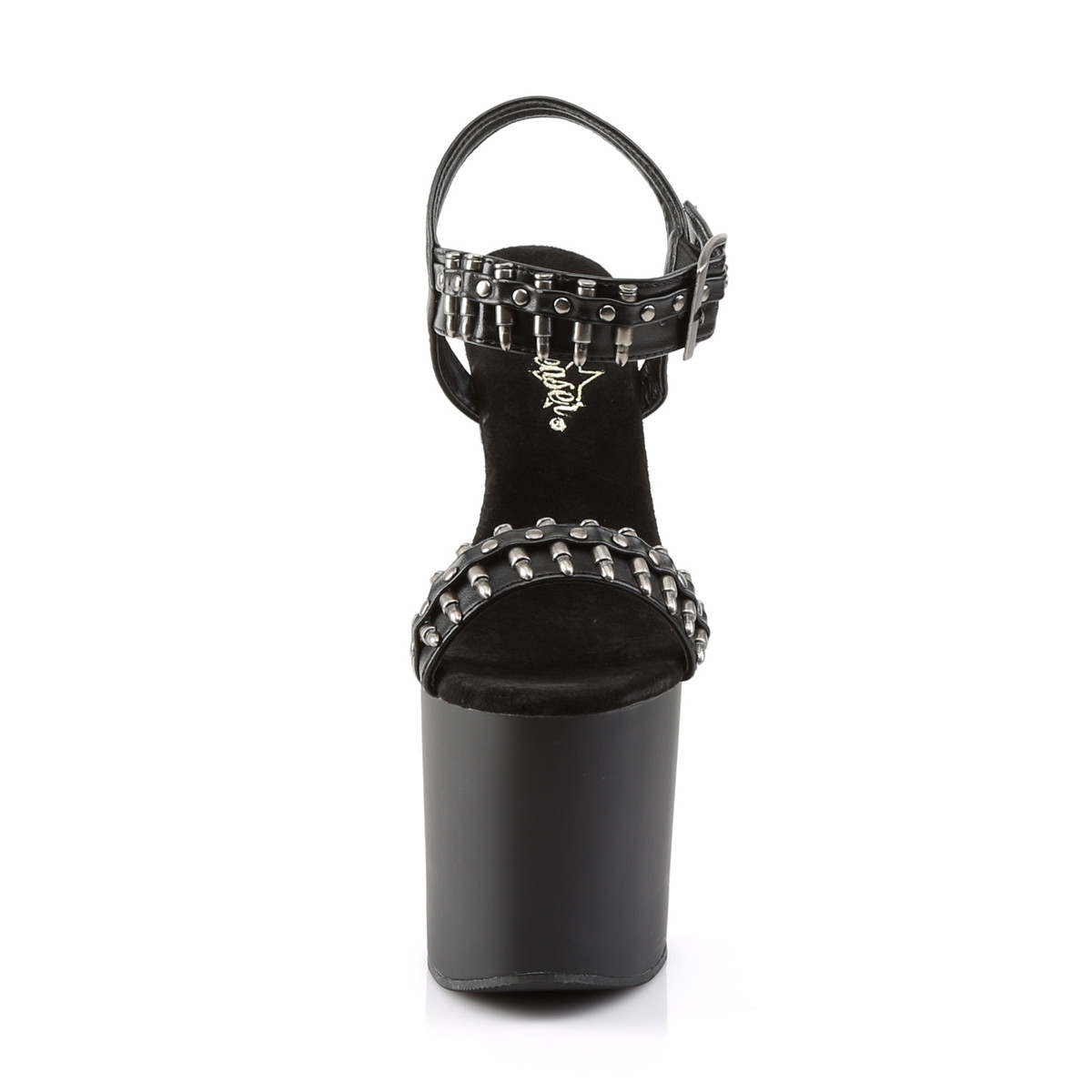 Pleaser Bondgirl-712 BPU/B - Čierne sandále na vysokej platforme