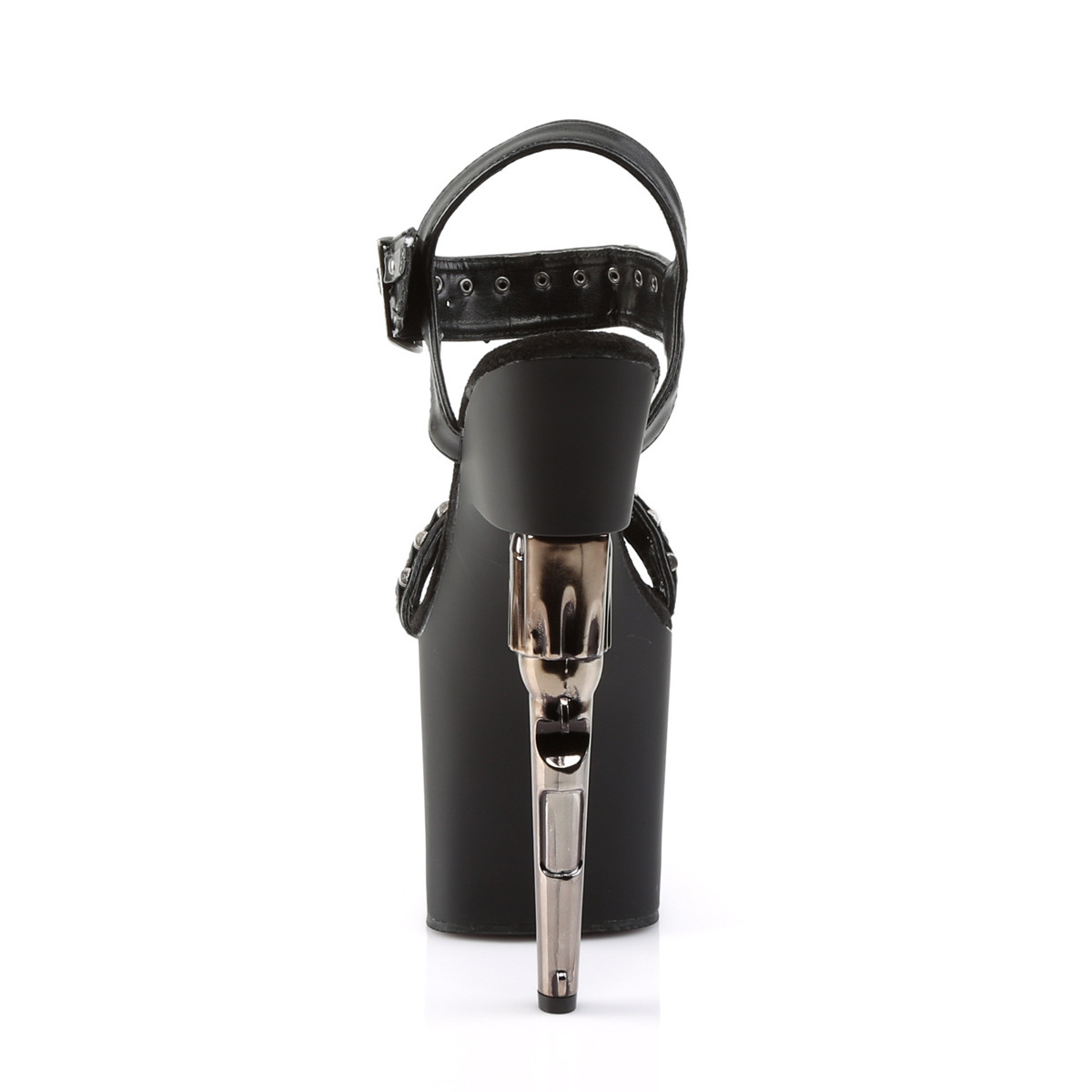 Pleaser Bondgirl-712 BPU/B - Čierne sandále na vysokej platforme