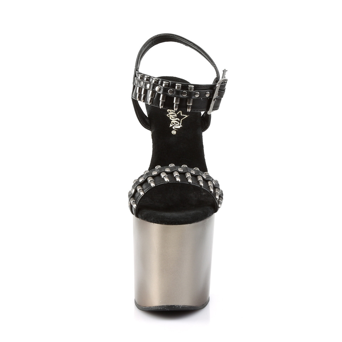 Pleaser Bondgirl-712 BPU/PW - Čierne sandále na vysokej platforme