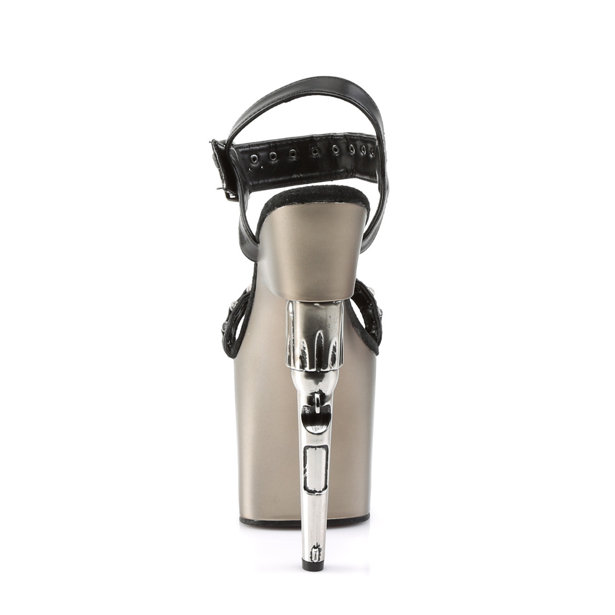 Pleaser Bondgirl-712 BPU/PW - Čierne sandále na vysokej platforme