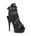 Čierne topánky na platforme Pleaser Delight-600-19