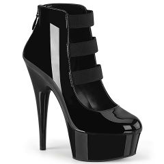 Čierne topánky na platforme Pleaser Delight-684