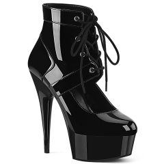 Čierne topánky na platforme Pleaser Delight-688