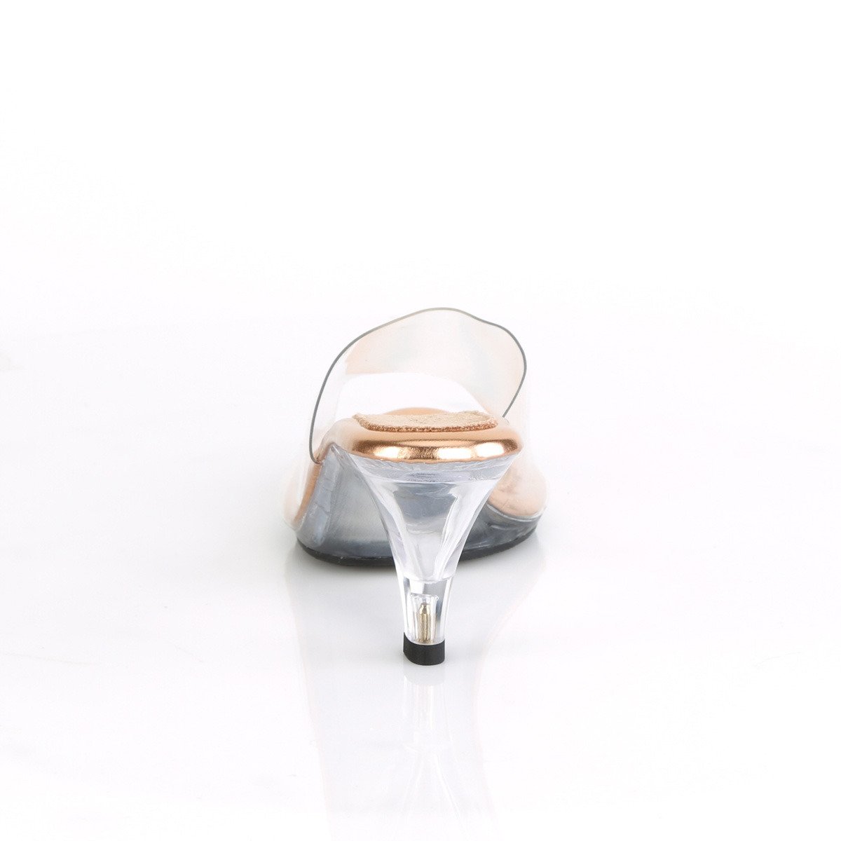 Fabulicious Belle-301 C-ROGLD/C - Priehľadné šľapky na platforme s vysokými podpätkami