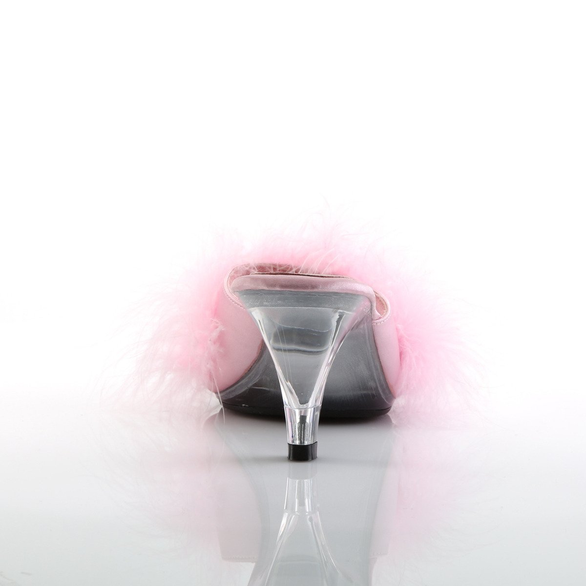 Fabulicious Belle-301F BP/SAT - Ružové šľapky na podpätku