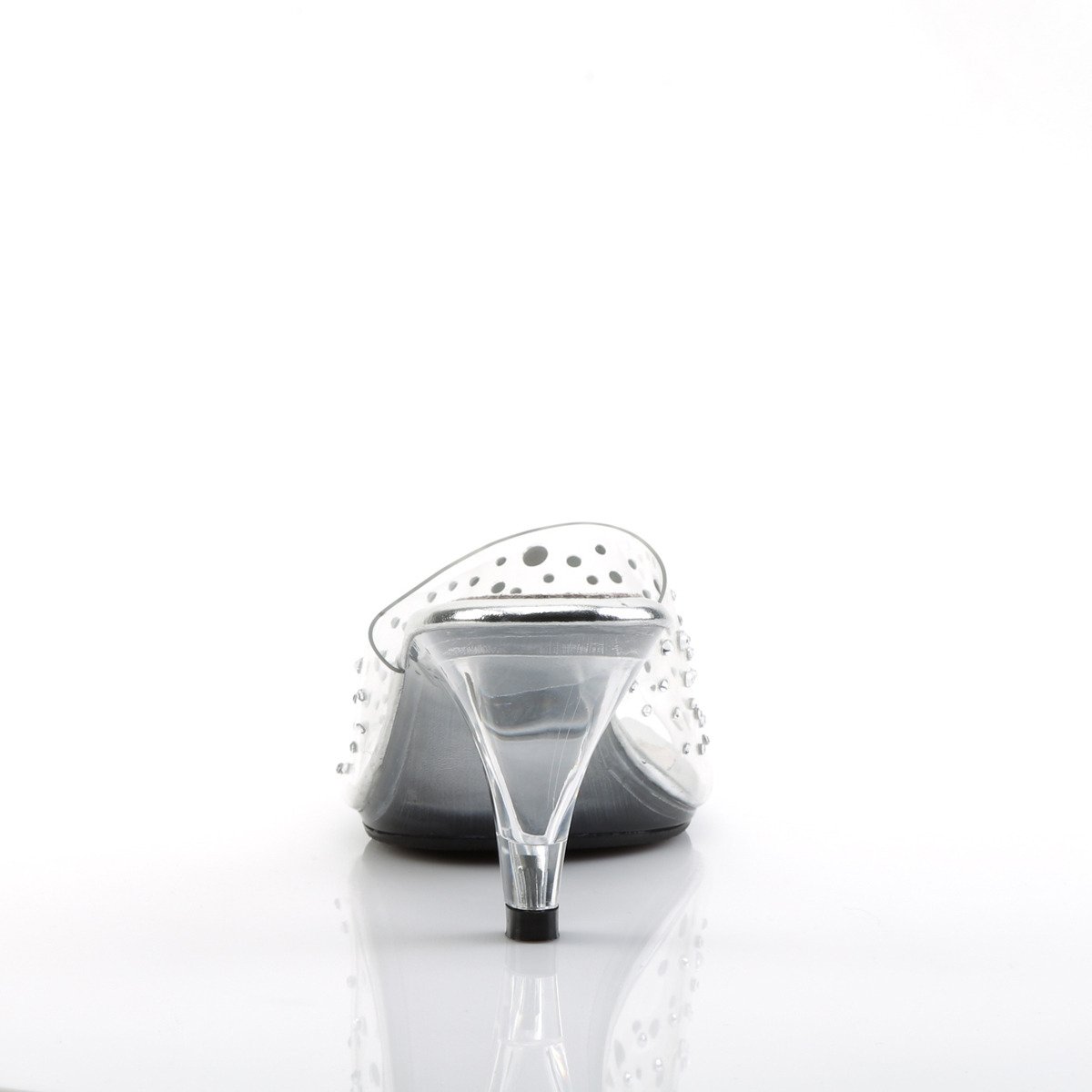 Fabulicious Belle-301RS C/M - Priehľadné šľapky na podpätku