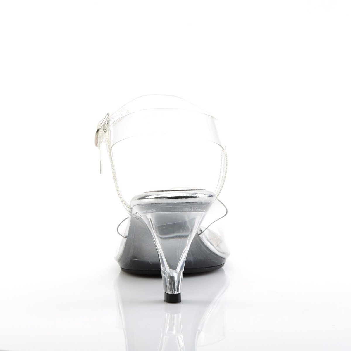 Fabulicious Belle-308 C/M - Priehľadné sandále na podpätku