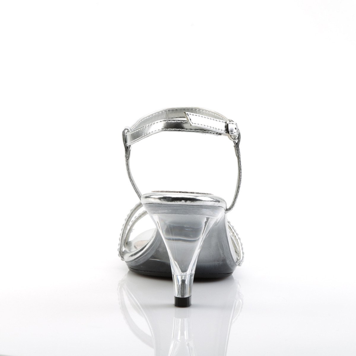 Fabulicious Belle-316 S/RS - Strieborné sandále na podpätku