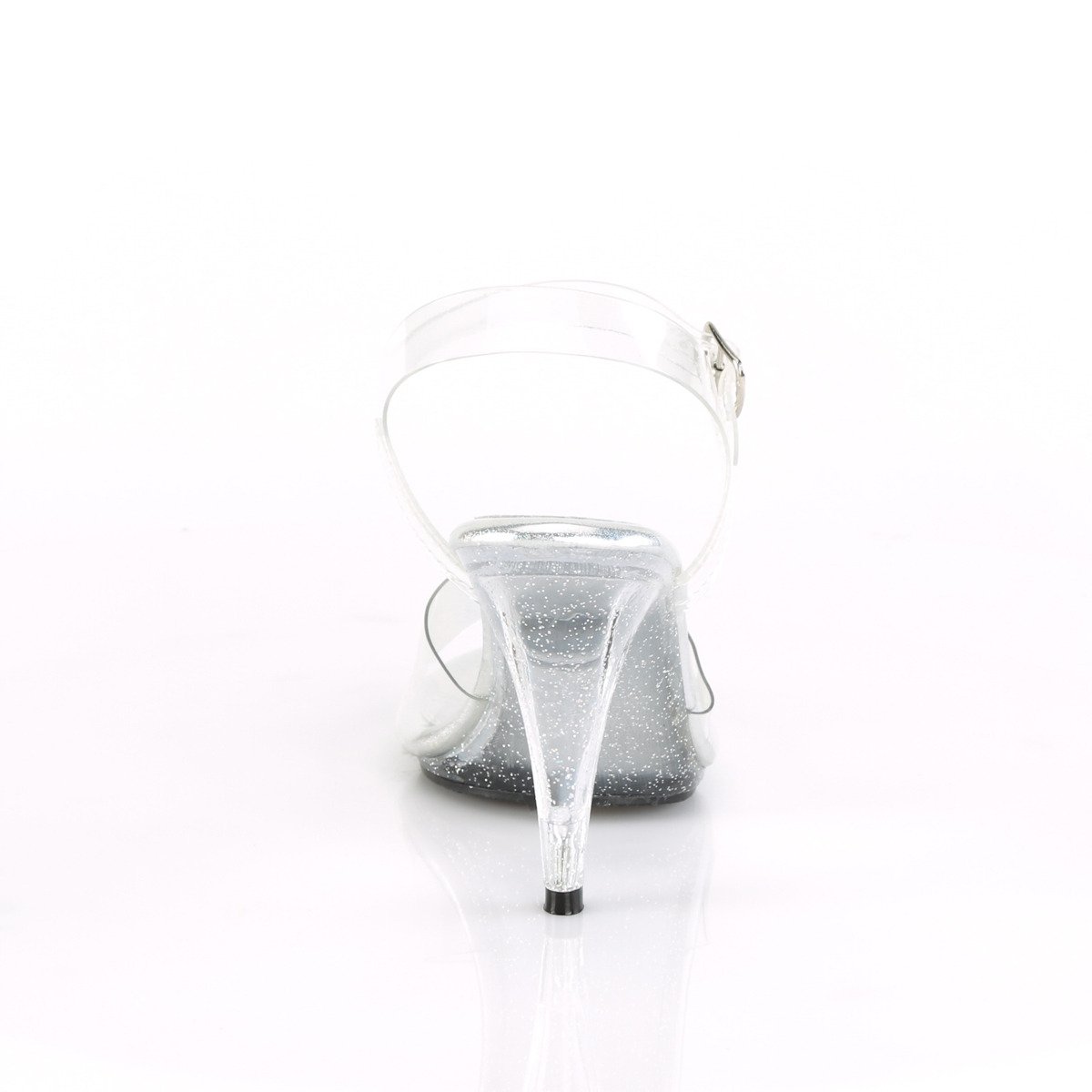 Fabulicious Caress-408MG C/M - Priehľadné sandále na podpätku