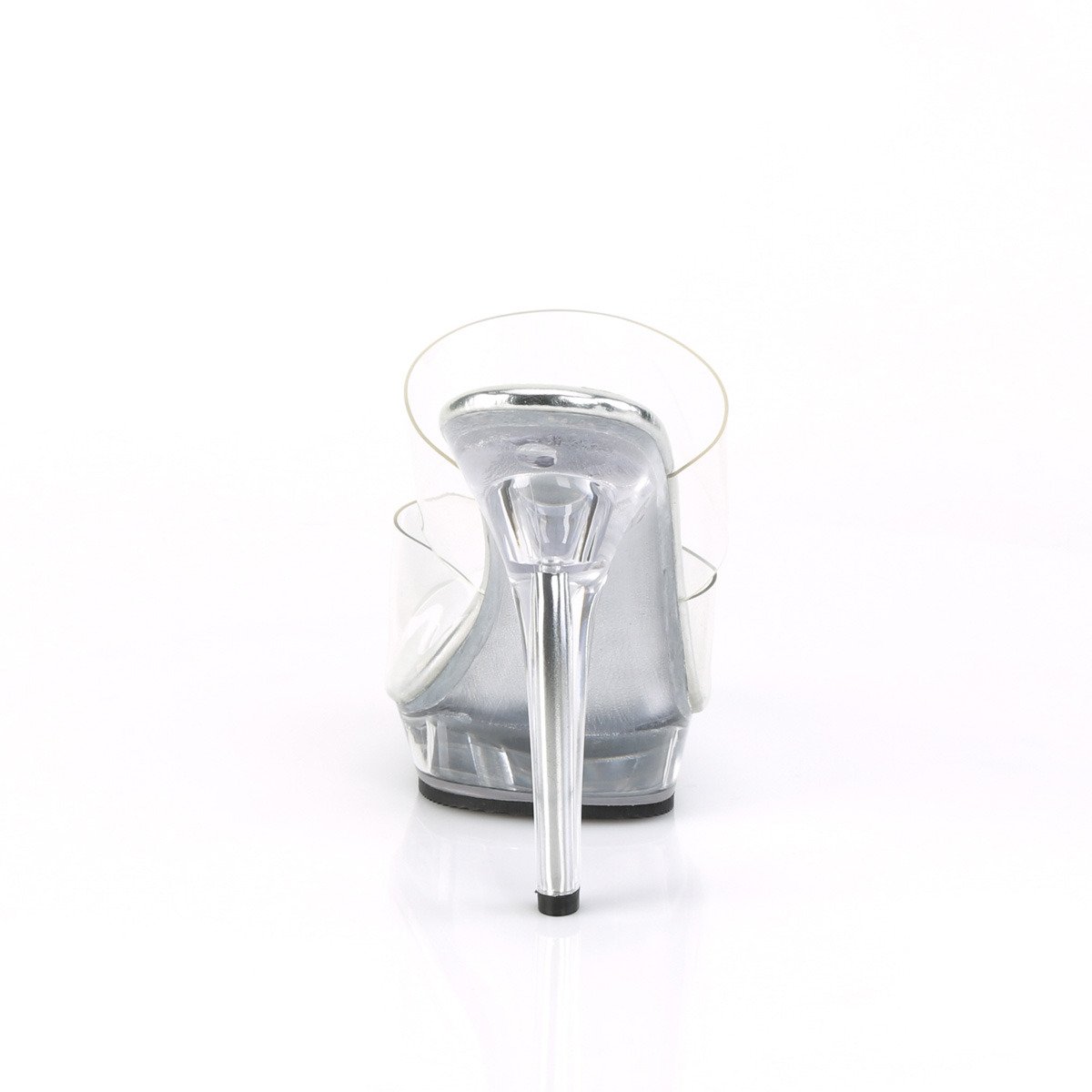 Fabulicious Lip-102 C/M - Priehľadné šľapky na vysokom podpätku