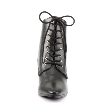 Funtasma Victorian-35 B/PU - Čierne viktoriánske topánky so širokými podpätkami