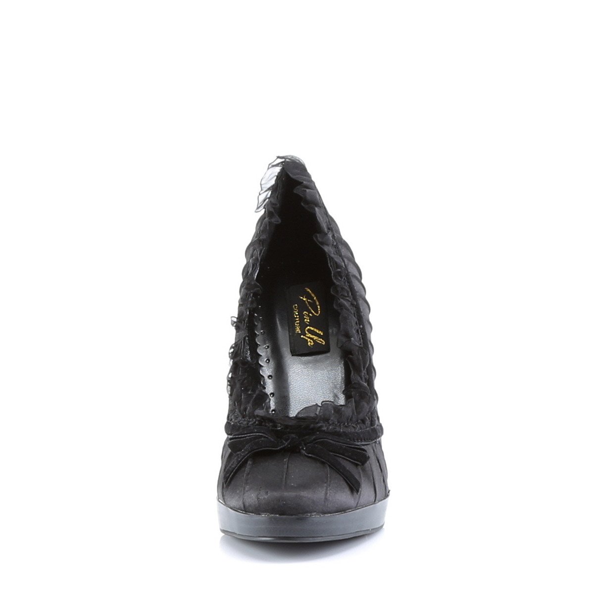 Pin Up Couture Bliss-38 B/SAT - Čierne lodičky