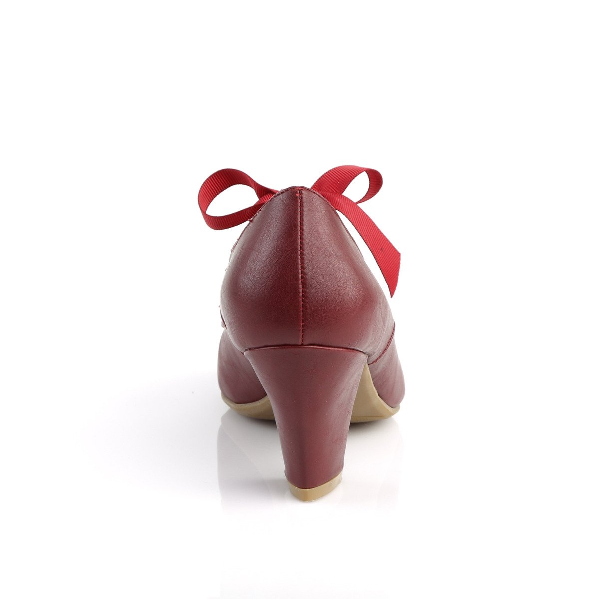 Pin Up Couture Wiggle-32 BYPU - Fialové lodičky s remienkami so širokými podpätkami