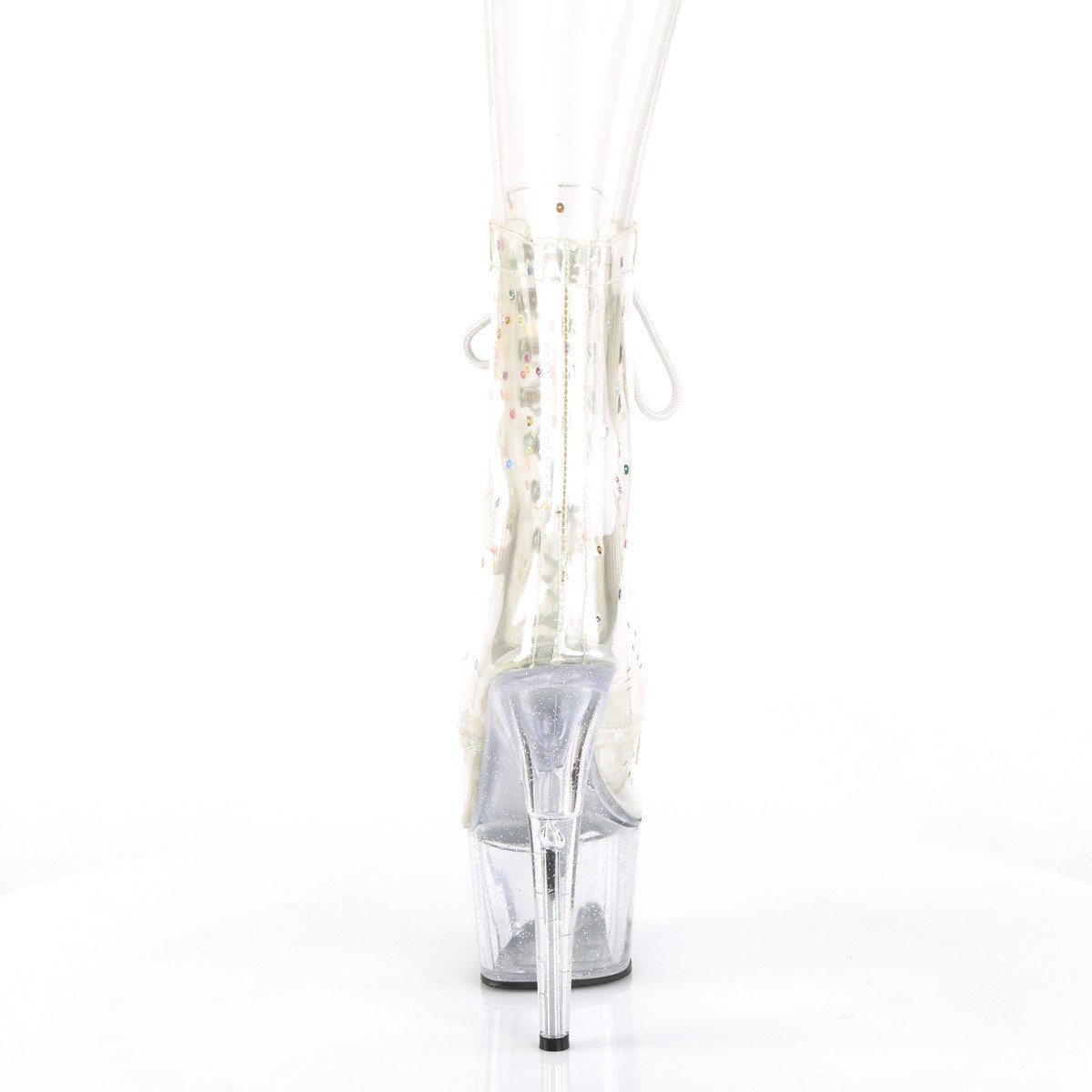 Pleaser Adore-1020C-2 CTPU/C - Priehľadné kotníkové čižmy na vysokej platforme