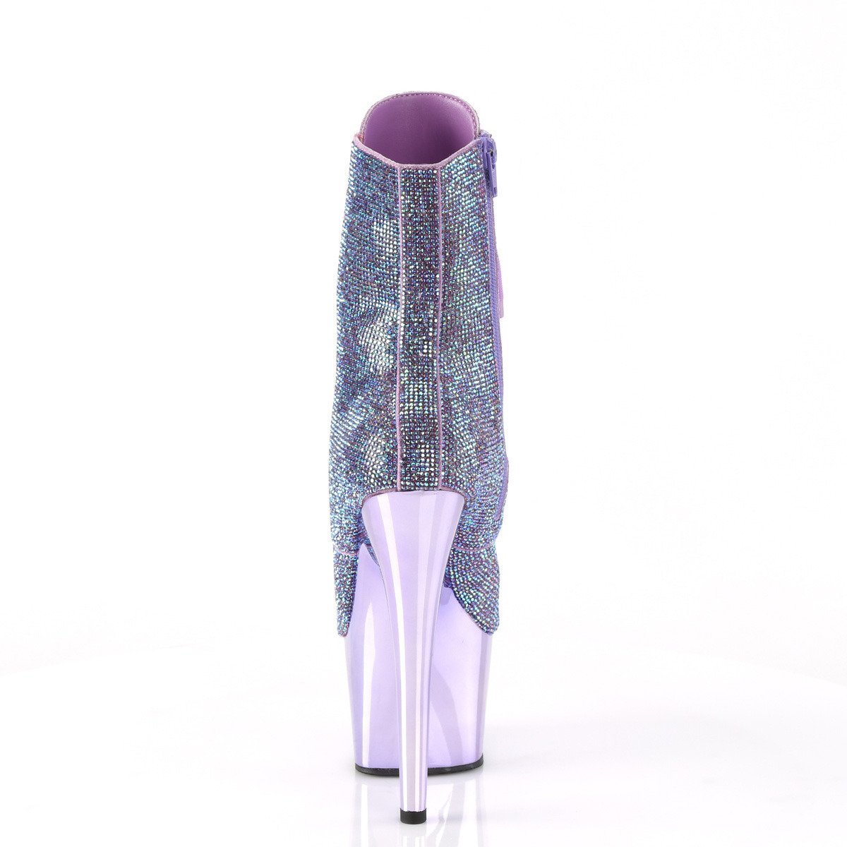 Pleaser Adore-1020CHRS LV/LVCH - Fialové kotníkové čižmy na vysokej platforme