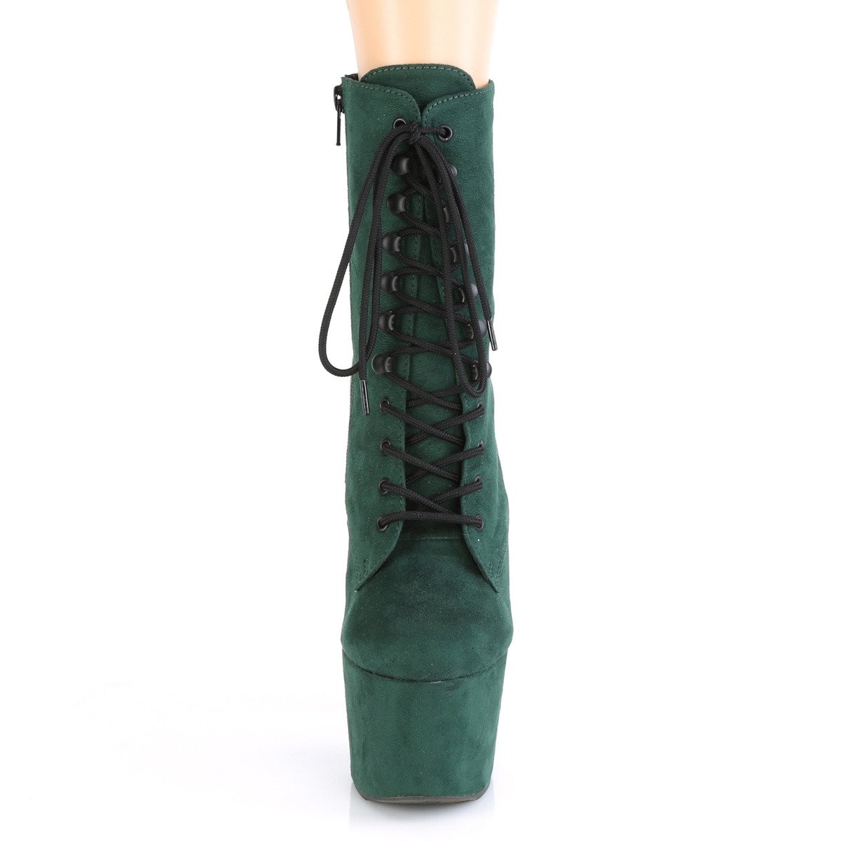 Pleaser Adore-1020FS EMGNFS/M - Zelené kotníkové čižmy na vysokej platforme