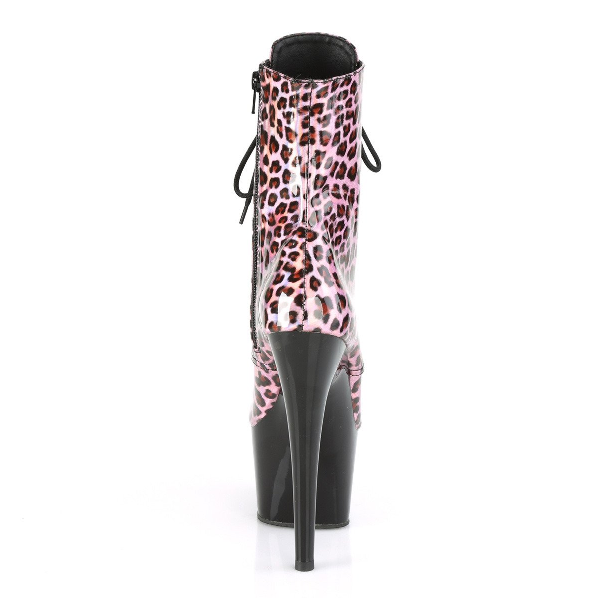 Pleaser Adore-1020LP PNHG/B - Lesklé ružové kotníkové čižmy na vysokej platforme