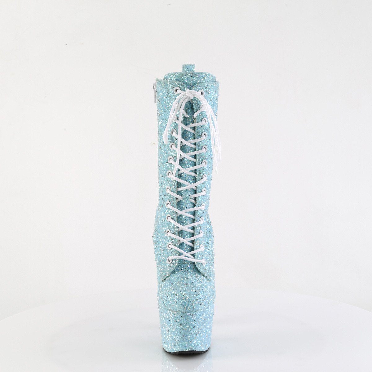 Pleaser Adore-1040GR BUMCG/M - Modré kotníkové čižmy na vysokej platforme