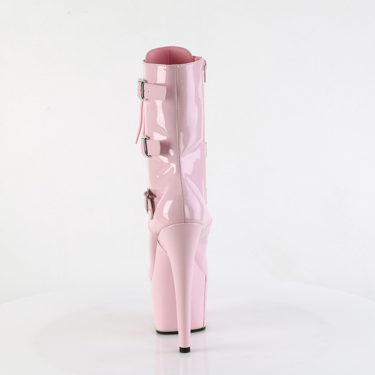 Pleaser Adore-1043 BP/M - Lesklé ružové kotníkové čižmy na vysokej platforme