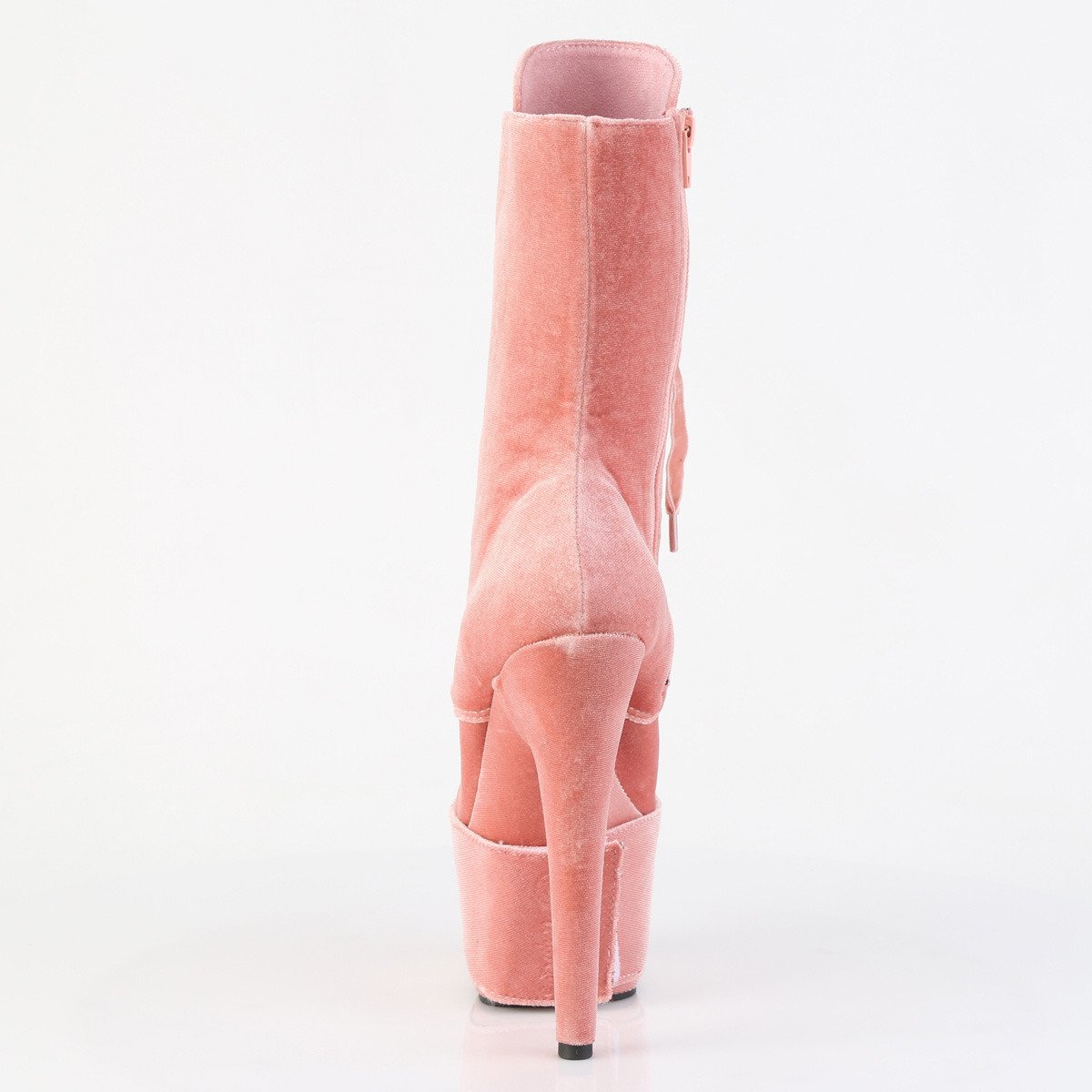 Pleaser Adore-1045VEL DTPN/M - Ružové kotníkové čižmy na vysokej platforme