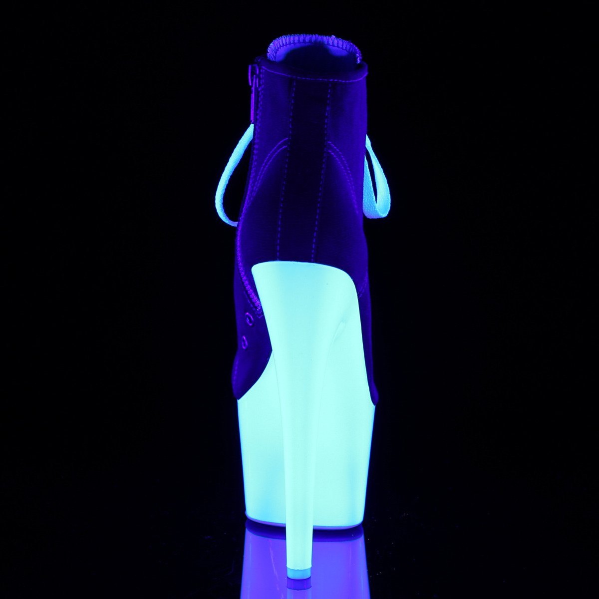 Pleaser Adore-700SK-02 RCA/NW - Červené kotníkové čižmy na vysokej platforme