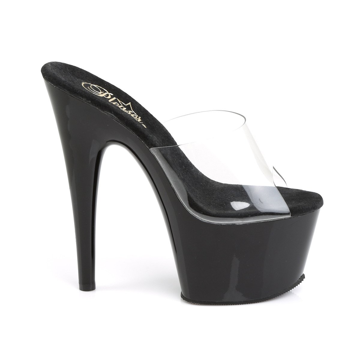 Pleaser Adore-701 C/B - Priehľadné sandále na vysokej platforme