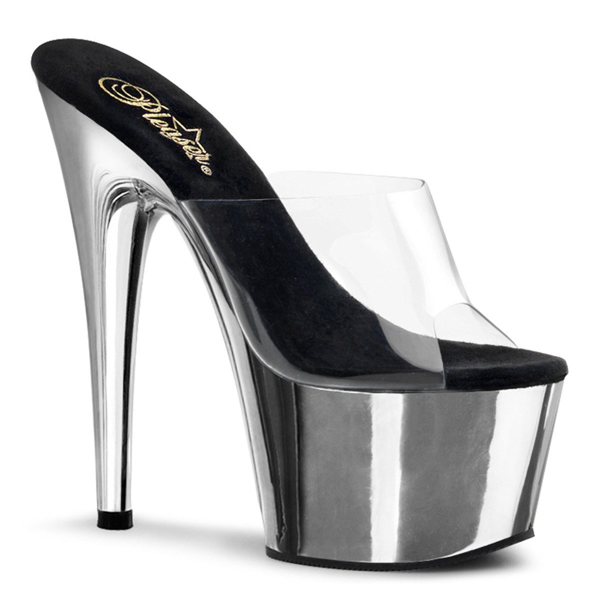Pleaser Adore-701 C/SCH - Priehľadné sandále na vysokej platforme